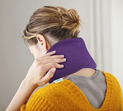 Microwavable Heating Pad for Neck, Back & Shoulders - Heating Bean Bag Microwavable Pillow - Cleaned Wheat & Lavender Aromatherapy Heating Pad Wrap - Amazing Health, Purple - color: Purple - (Lavender)