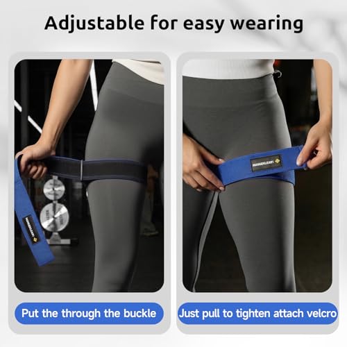 MANUEKLEAR Non-Slip Blood Flow Restriction Bands, BFR Booty Bands for Women - color: Blue