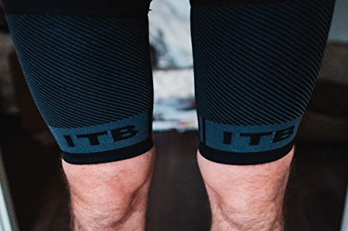 OS1st QS4 Compression Quad/Hamstring Sleeve with Iliotibial Band Brace for ITBS, hamstring pulls and weak quads and thighs - size: X-Large