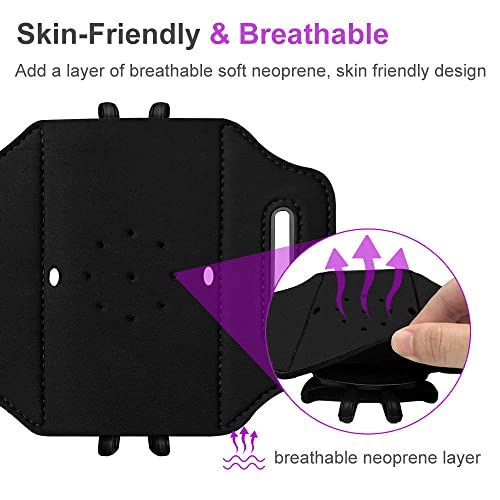 Universal Rotatable Phone Wristband with Airpods Holder, Black