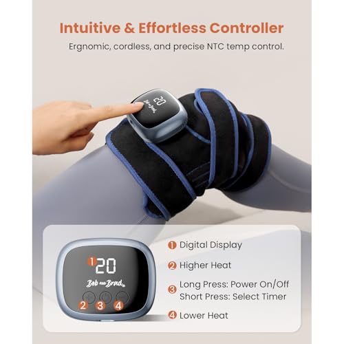 BOB AND BRAD Cordless Far Infrared Knee Heating Pad, FSA-HSA Eligible