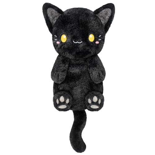 Black Cat Microwavable 1.5 lbs Unscented Heating Pad for Women and Kids- Cute Soft Cozy Pillow Plush Heatable Warm Stuffed Animals - Kawaii Hot and Cold Plushie - Black Cat Gifts for Girls and Women - color: Black Cat