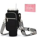 GOEWY Water Bottle Carrier Bag for Stanley Cup 40/30oz with Phone Pockets - color: Black（Upgraded with Gift Box）, size: 40oz