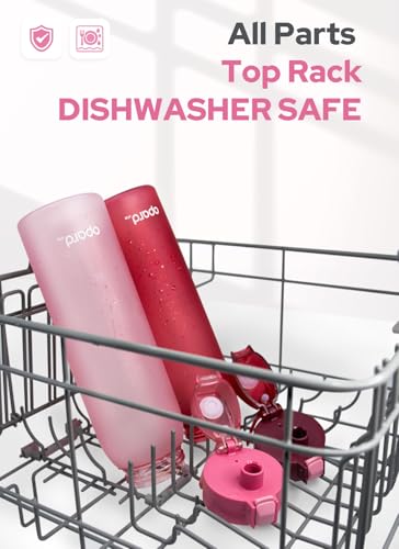 Opard Zip 30oz Plastic Water Bottle Dishwasher Safe, Leakproof Flip-Top Lid, BPA Free Tritan, Wide Mouth Reusable Sports Water Bottle for Gym Hiking Commuting Outdoor Travel and School - color: Sakura Pink, style: 30 Ounces