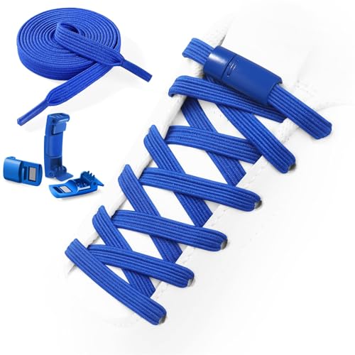 Neo-wows No Tie Shoelaces Elastic Laces for Kids Adults Athletic Sneakers - color: Blue1