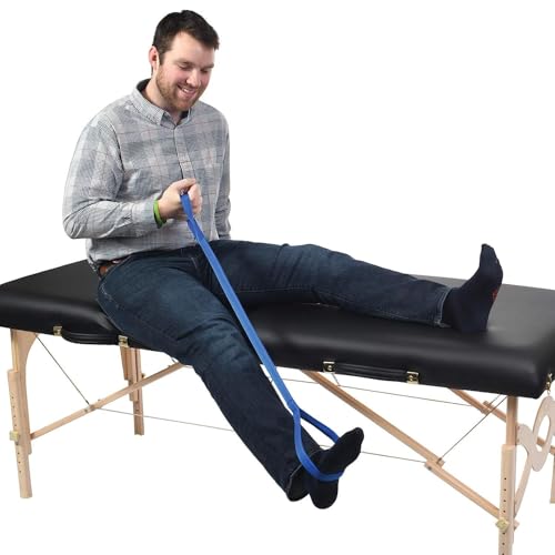 Sammons Preston Leg Lifter Strap with Foot Grip, 40" Rigid Leg Strap with Grips for Feet & Webbed Loops for Hands, Easy to Use Leg Lift Assist & Riser for Getting In & Out of Beds, Cars, Wheelchairs - size: Rigid - 40", style: Single
