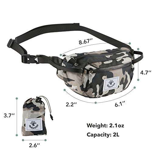 4Monster Hiking Waist Packs Portable,Water Resistant Fanny Bag with Adjustable Strap,Lightweight Crossbody Chest Bag Slim Bag - color: Army Green