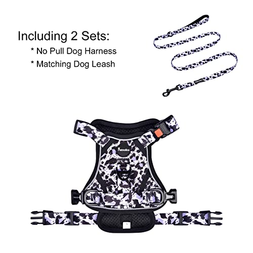 Petmolico No Pull Dog Harness and Leash Set, Purple Leopard Small - color: Purple Leopard, size: Small