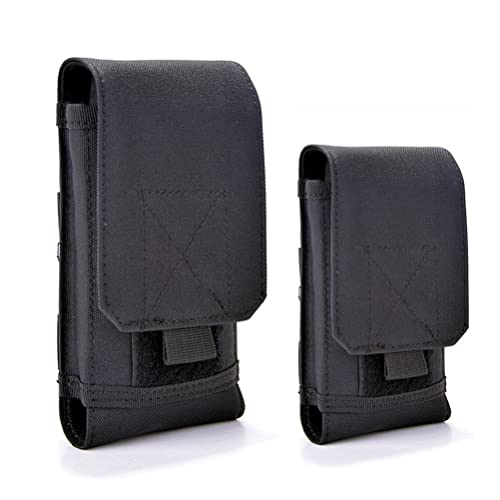 Universal Tactical MOLLE Holster Army Mobile Phone Belt Pouch EDC Security Pack Carry Accessory Kit Waist Bag Case Compatible iPhone 13 14 15 Pro XS Max XR 7 8 Plus for Samsung Galaxy S10 S9 S8 Plus - color: #A (Big)