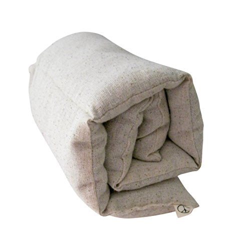 Microwavable LOVEwrap Neck & Shoulder wrap - Unscented 6 x 24 - Flax Seed - Soothes Muscle Ache Pain Relief - Natural Soft Cotton - Warming Muscle Relaxation - Beige White Natural - color: Natural
