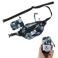 4Monster Hiking Waist Packs Portable,Water Resistant Fanny Bag with Adjustable Strap,Lightweight Crossbody Chest Bag Slim Bag - color: Flower Blue