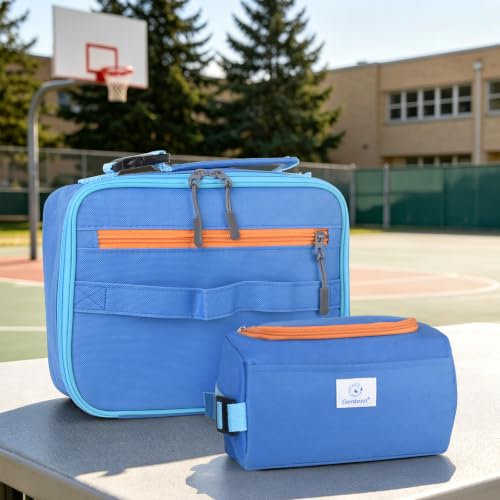 Genteen Kids Insulated Lunch Box for Boys Girls,Back to School,Office - color: 1pk Blue