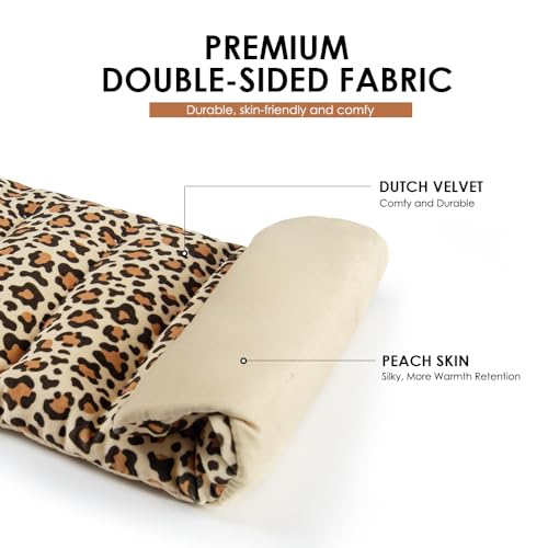 Microwave Heat Pad for Pain Relief, 8 x 16 Warm Compress Wrap - color: Heat Pad04 -Leopard Print