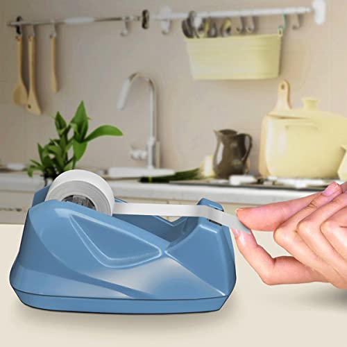 Acrimet Desktop Tape Dispenser, Premium, Non-Skid Base, Plastic, Light Blue - color: Solid Blue