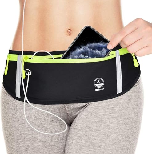 Running Belt Slim Fanny Pack Jogging Pouch Phone Holder Waist Pack - Black - color: Black