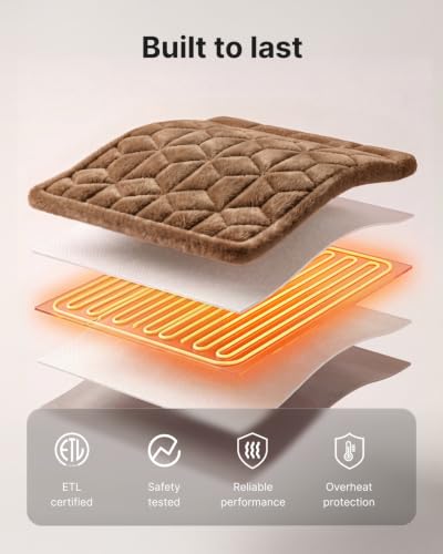 RENPHO Weighted Heating Pad for Neck, Shoulders & Back, Christmas Gift - color: Brown
