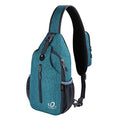WATERFLY Crossbody Sling Backpack Sling Bag Travel Hiking Chest Bags Daypack (Teal blue) - color: B-teal Blue