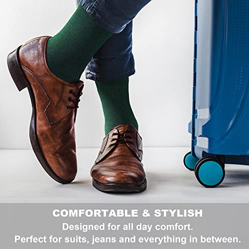 NEWZILL Copper Compression Dress Socks for Women & Men, 15-20 mmHg - color: Dark Green, size: Small-Medium