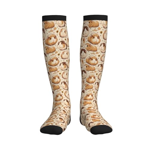Compression Socks Knee High Support Socks Women Circulation Stockings for Athletic Running Cycling Flying - color: Guinea Pig