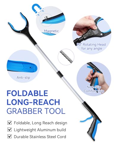 7PC Hip Kit, Hip Kit for Seniors, Surgery Recovery Items, Hip Replacement Kit After Surgery, Hip Replacement Recovery Kit with Grabber,Sock Aid,Leg Lifter,Dressing Stick,Shoehorn,Back Scratcher