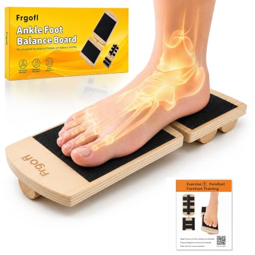 Adjustable Balance Board for Ankle Strengthening & Stability - color: Black, size: 11.8*4.3 inch