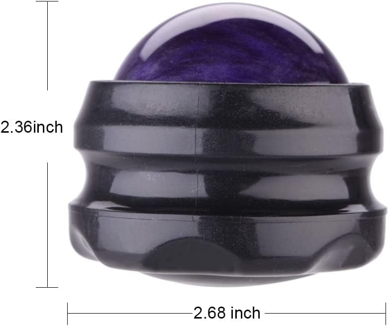 Manual Massage Roller Ball - Massager and Therapy Tool for Sore Muscles, Shoulders, Arms, Neck, Back, Feet, Body, Deep Tissue, Stiffness, Joint Pain, Stress Relief - color: Purple