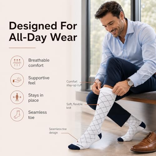 CopperJoint Compression Socks Women & Men, Grey Pinstripe, XLarge, 1 Pair - color: Grey Pinstripe, size: X-Large