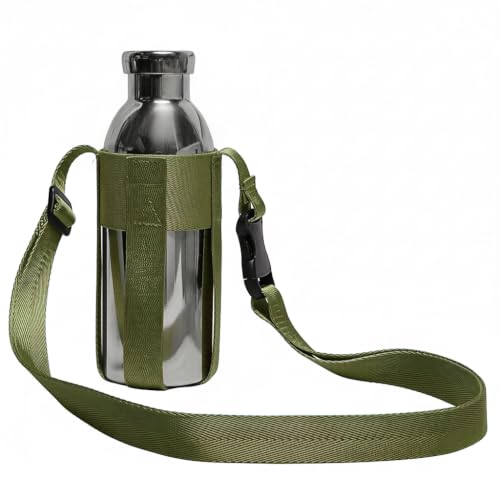 Water Bottle strap,Simple&Adjustable Crossbody strap(Bottle Excluded) - color: Green12-32oz