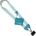 Save the Girls Clip & Go Phone Lanyard with Wallet Pouch, Peacock Blue - color: Peacock Blue