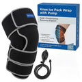 Nurse Yard Knee Ice Pack Wrap with Pump, Adjustable Compression Knee Brace for Men and Women, Reusable Hot and Cold Therapy Wrap, Cooling Compression Knee Support