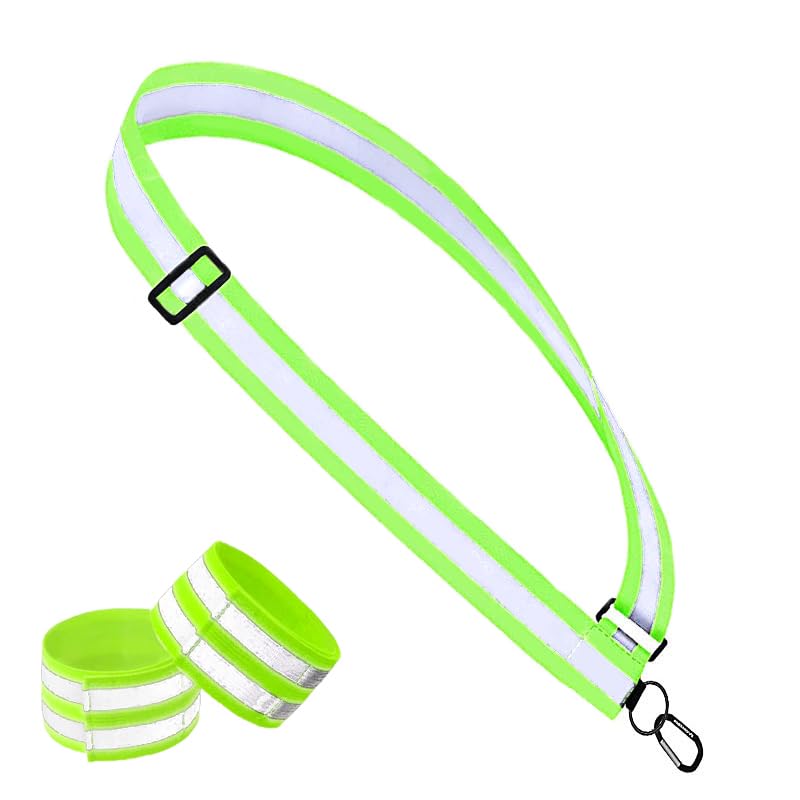 Reflective Sash, Reflective Safety Gear, Adjustable Reflective Sash for Nighttime Activities - Perfect for Running, Walking, Cycling | High-Visibility Gear for All Ages