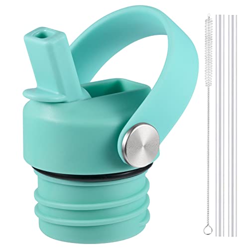 RRegeny Straw Lid fits Hydro Flask Standard Mouth, 21 24 oz, Sports Flex Cap Water Bottle Accessories Replacement Top - color: Mint+1pack