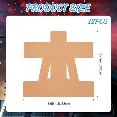 12Pcs Precut Shoulder Kinesiology Tape Sports Muscle Support Tape Skin Tone - color: Complexion