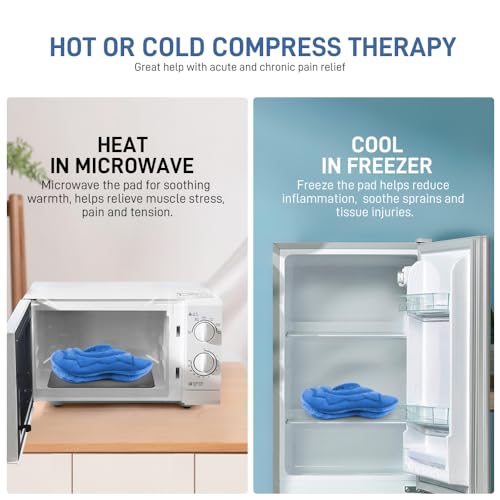 Microwavable Heat Pad for Neck and Shoulders, Warm Compress Wrap, Blue - color: Heat Pad03 -Blue