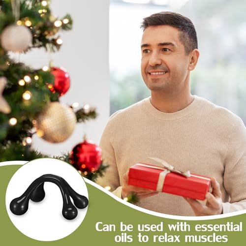 TrelaCo 50 Pack Four Point Massage Tools Palm Shaped Handheld,Black - color: Black