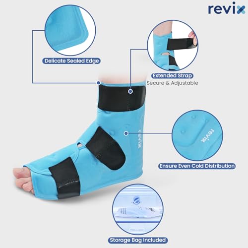 REVIX 2-Pack Large Ankle Ice Pack Wrap for Plantar Fasciitis & Tendonitis - style: 2 Packs