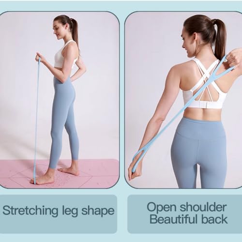 Resistance Bands with Handles,Figure 8 Resistance Band Elastic Fitness Bands Exercise Band for Home Yoga Gym Workout - color: Purple-15LB+Grey-25LB