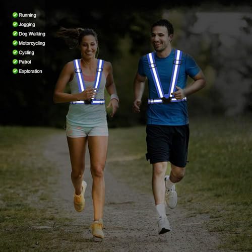 Reflective Vest Running Gear, 2-10Pack High Visible Safety VES - color: 2 x Blue