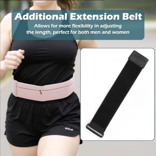 Slim Running Belt for Men and Women, Running Waist Pack - color: Pink-medium