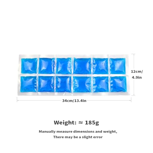 SportEmblema Flexible 2 Pack Small Ice Pack for Bento Lunch Boxes & Cooler - color: Blue