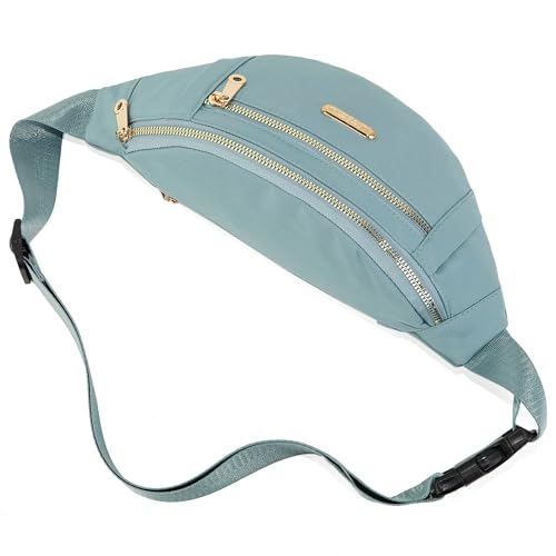 Fanny Pack Waist Pack for Women, Crossbody Purses Belt Bag for Running Sports Travel Hiking - Light Blue - color: D Light Blue