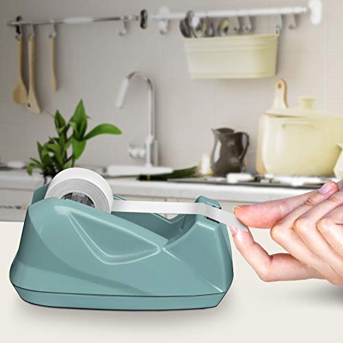 Acrimet Desktop Tape Dispenser, Premium, Non-Skid Base, Plastic, Green - color: Green