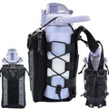 Molle Water Bottle Holder Pouch, 16-77oz Adjustable Capacity - color: Black, size: Enhanced