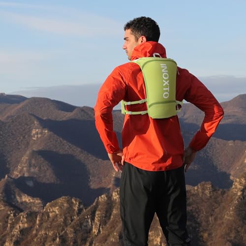 INOXTO Running Hydration Vest Backpack,Lightweight Insulated Pack with 1.5L Water Bladder Bag Daypack for Trail Hiking Running Cycling Race Marathon for Women Men - color: Fruit green