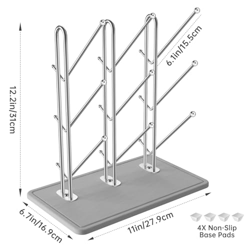 NiHome Baby Bottle Drying Rack with Diatomite Base & Stainless Steel Frame
