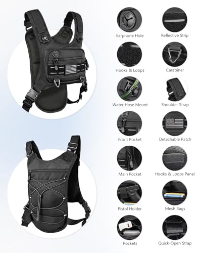 Hydration Backpack with 2L Water Bladder, Water Backpack for Hiking