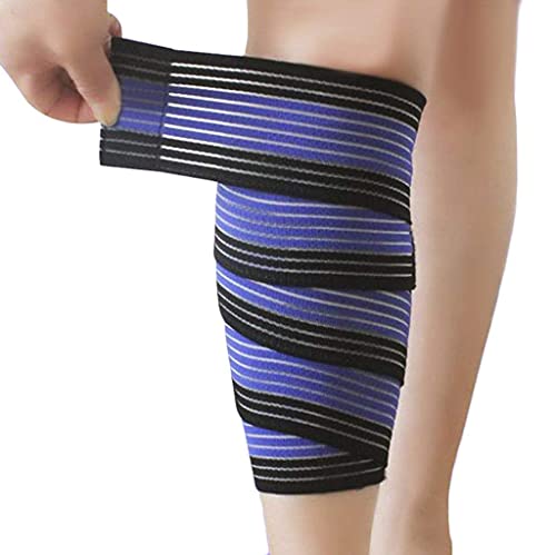 BXT Elastic Breathable Wrap Ankle Support Brace Compression Knee Elbow Wrist Ankle Hand Support Wrap Sports Bandage Strap with Hook & Loop Fastener Straps(A PIECE)