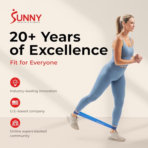 Sunny Health & Fitness 5-Level Resistance Loop Bands for Strength Training