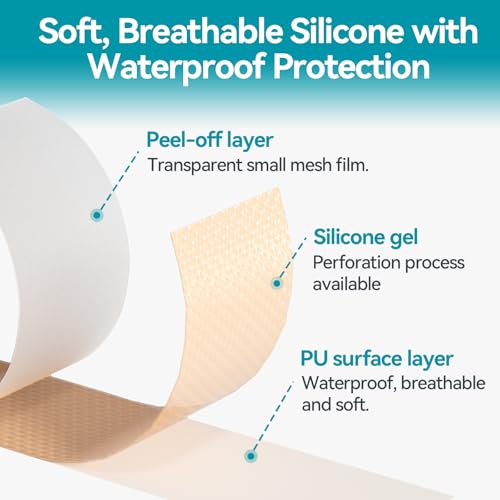 Dimora Silicone Tape 1 Roll, 1.6 x 59 Inch Each - color: Beige-Silicone Tape 1 Rolls