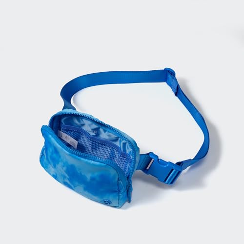 Pander Nylon Fanny Pack for Women, Two-Way Zipper Crossbody Bag - color: Cloud Blue